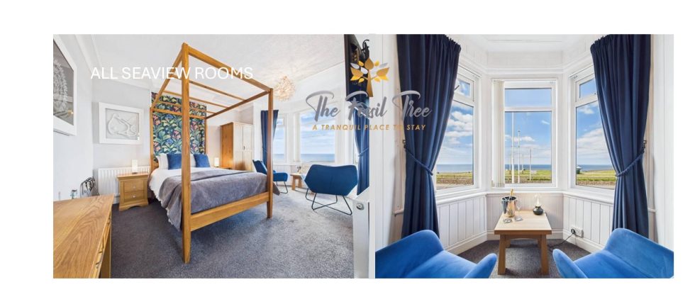 The Oak Room four poster bed and stunning seaviews